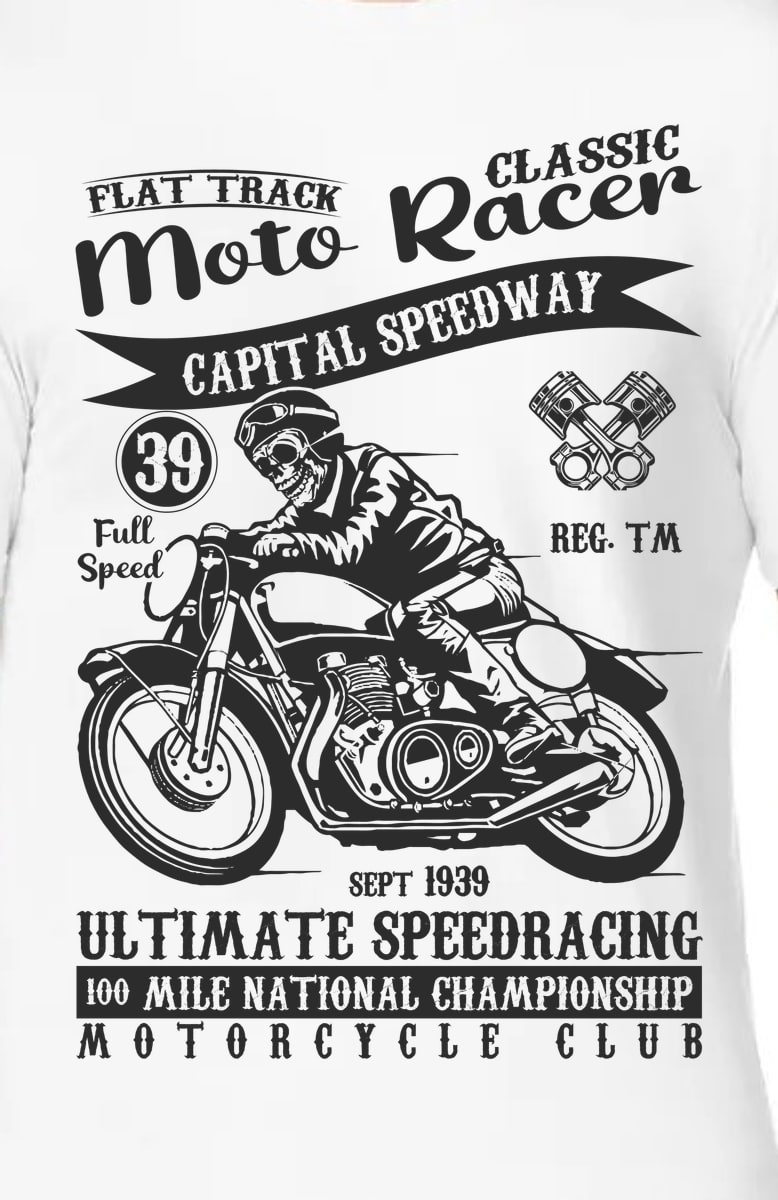 Moto Racer – T-Shirt White Moto Racer – T-Shirt White